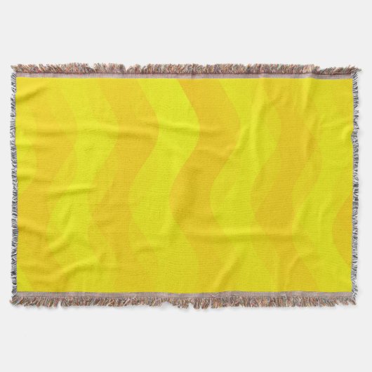 Funny Waves Gelb + Ihre Idee Decke (Vorderseite)