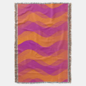 Funny Waves orange pink + Ihre Idee Decke (Vorderseite Vertikal)