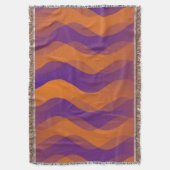 Funny Waves Orangenviolett + Ihre Idee Decke (Vorderseite Vertikal)