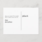 Funny Waving Pelican Moving Ankündigung Nautic Postkarte (Rückseite)