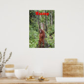 Funny Wazzup mit Krista Orangutan Poster (Küche)