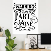 Funny WC Spaß Bad Herberge Airbnat Poster (Heimbüro)