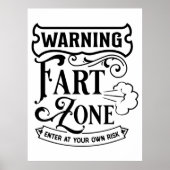 Funny WC Spaß Bad Herberge Airbnat Poster (Vorne)