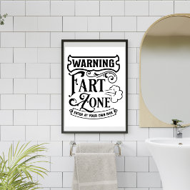 Funny WC Spaß Bad Herberge Airbnat Poster