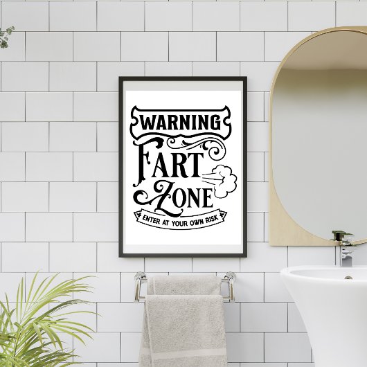 Funny WC Spaß Bad Herberge Airbnat Poster