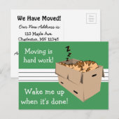 Funny "We are Moving" Cat Neue Ankündigungen (Vorne/Hinten)