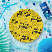 Funny We Be Jammin's lächelnde Tanzsaunen Pappteller (Party)