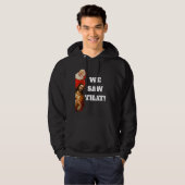 Funny “We Saw That” Santa and Jesus Design Hoodie (Vorne ganz)