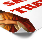 Funny “We Saw That” Santa and Jesus Design Poster (Ecke)