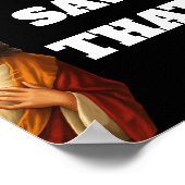 Funny “We Saw That” Santa and Jesus Design Poster (Ecke)