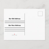 Funny We ve Moved Card Ankündigungspostkarte (Rückseite)