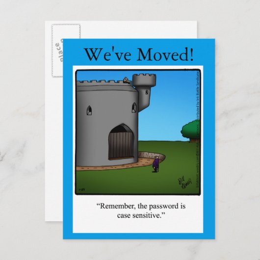 Funny "We ve Moved" Spaß Postcard Ankündigungspostkarte (Vorne/Hinten)
