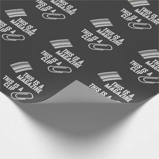 Funny Weapon Spaß Rifle Pub Clip Geschenkpapier (Ecke)