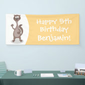 Funny Weasel Cartoon Illustration Banner (Messe)
