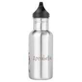 Funny Weasel Cartoon Illustration Edelstahlflasche (Rechts)