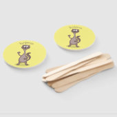 Funny Weasel Cartoon Illustration Fächer (Non-assembled)