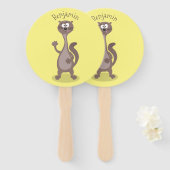 Funny Weasel Cartoon Illustration Fächer (Vorne und Hinten)