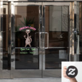 Funny Weasel Cartoon Illustration Fensteraufkleber (Büro Tür)