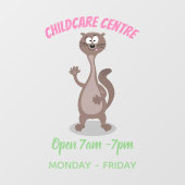 Funny Weasel Cartoon Illustration Fensteraufkleber (Blatt)