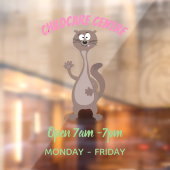 Funny Weasel Cartoon Illustration Fensteraufkleber (Blatt 2)