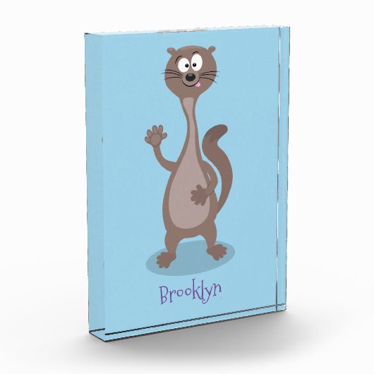 Funny Weasel Cartoon Illustration Fotoblock (Links)