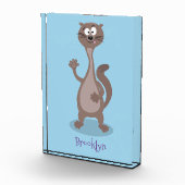 Funny Weasel Cartoon Illustration Fotoblock (Rechts)