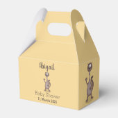 Funny Weasel Cartoon Illustration Geschenkschachtel (Rückseite)