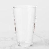 Funny Weasel Cartoon Illustration Glas (Links)