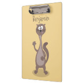 Funny Weasel Cartoon Illustration Klemmbrett (Links)