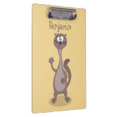 Funny Weasel Cartoon Illustration Klemmbrett (Rechts)