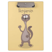 Funny Weasel Cartoon Illustration Klemmbrett (Vorderseite)