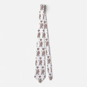 Funny Weasel Cartoon Illustration Krawatte (Vorderseite)