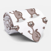 Funny Weasel Cartoon Illustration Krawatte (Gerollt)