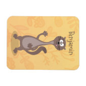 Funny Weasel Cartoon Illustration Magnet (Horizontal)