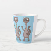 Funny Weasel Cartoon Illustration Milchtasse (Rechts)