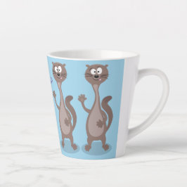 Funny Weasel Cartoon Illustration Milchtasse