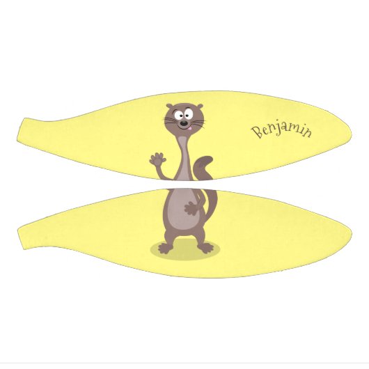 Funny Weasel Cartoon Illustration Mini Basketball (Panele)