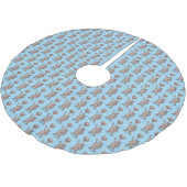Funny Weasel Cartoon Illustration Polyester Weihnachtsbaumdecke (Schrägansicht)