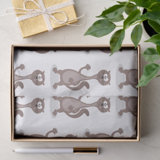Funny Weasel Cartoon Illustration Seidenpapier (Geschenk)