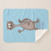 Funny Weasel Cartoon Illustration Sherpadecke (Vorderseite (Horizontal))