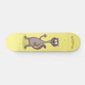 Funny Weasel Cartoon Illustration Skateboard (Horizontal)