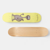 Funny Weasel Cartoon Illustration Skateboard (Horizontal)