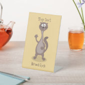 Funny Weasel Cartoon Illustration Sockelschild (In SItu)