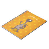 Funny weasel Cartoon Illustration Sprichwort hallo Notizblock (Linke Seite)