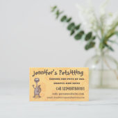 Funny Weasel Cartoon Illustration Visitenkarte (Stehend Vorderseite)