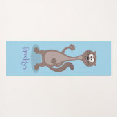 Funny Weasel Cartoon Illustration Yogamatte (Rückseite (Horizontal))
