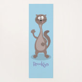Funny Weasel Cartoon Illustration Yogamatte (Rückseite)