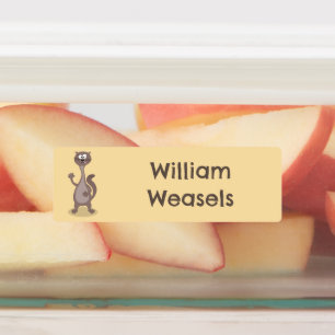 Funny weasel Cartoon personalisiert Etiketten