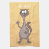 Funny weasel schwellender Cartoon Geschirrtuch (Vertikal)