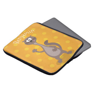 Funny weasel schwellender Cartoon Laptopschutzhülle
